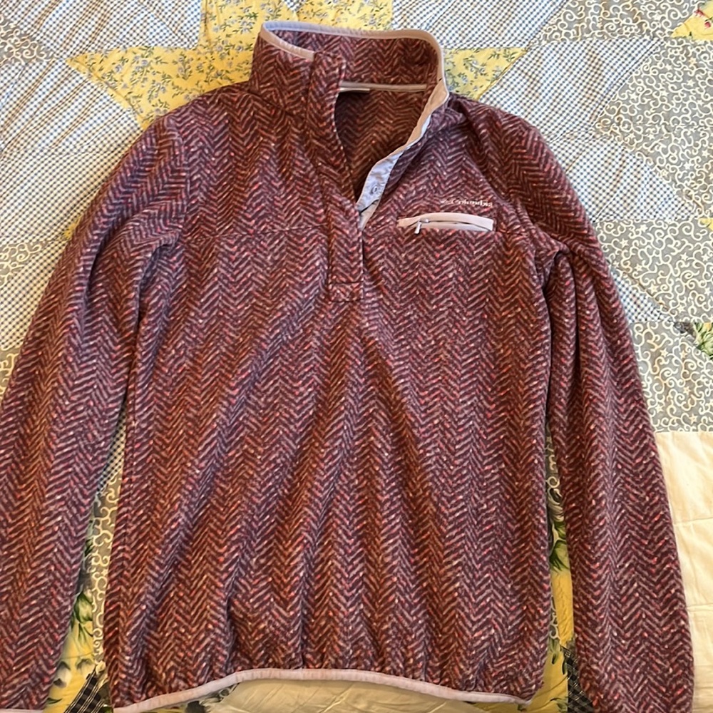 purple quarter zip